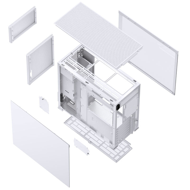 Jonsbo D41 Mesh ATX Mid Tower White Tempered Glass