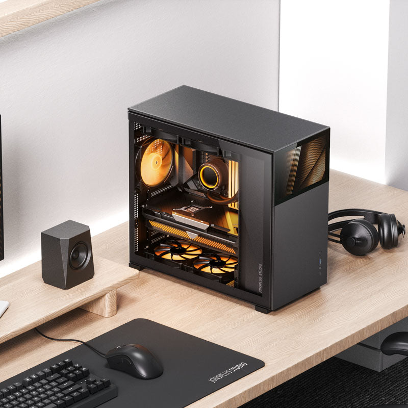 Jonsbo D41 STD Screen ATX Mid Tower Black Tempered Glass USB 3.2 Gen 2 Type-C USB 3.2 Gen 1 Type-A