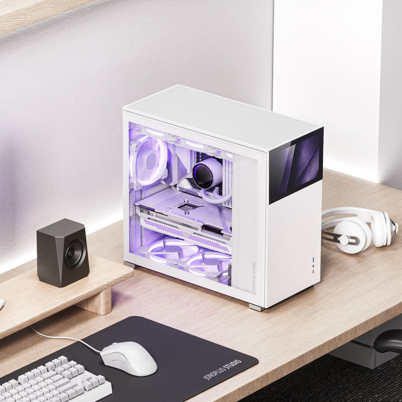 Jonsbo D41 STD Screen ATX Mid Tower White Tempered Glass