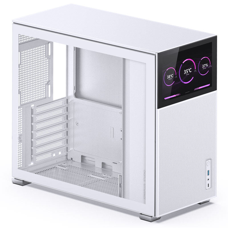 Jonsbo D41 MESH Screen ATX Gehäuse, Tempered Glass - weiß