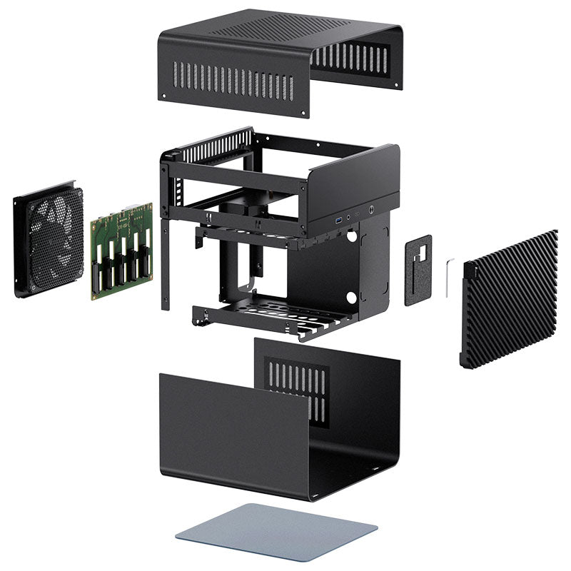Jonsbo N2 Mini-ITX Desktop Black with USB 3.2 Gen 2 Type-C and USB 3.2 Gen 1 Type-A