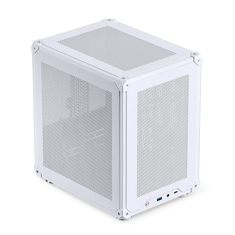 Jonsbo C6 MicroATX Mini Tower Pannello Laterale a Rete Bianco