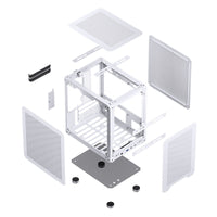 Jonsbo C6 MicroATX Mini Tower White Mesh Side Panel