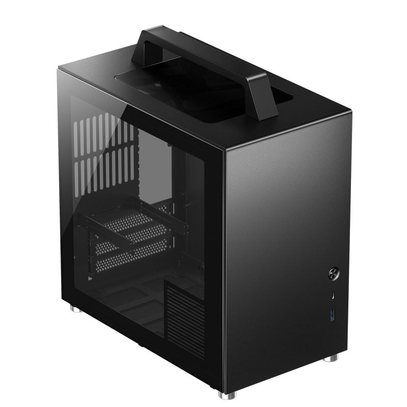 Jonsbo T8 PLUS Mini-ITX Gehäuse, Tempered Glass - schwarz