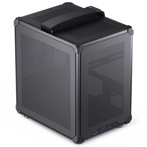 Jonsbo C6 PC-Gehäuse, Mini-Tower, Micro-ATX, mit Tragegriff schwarz