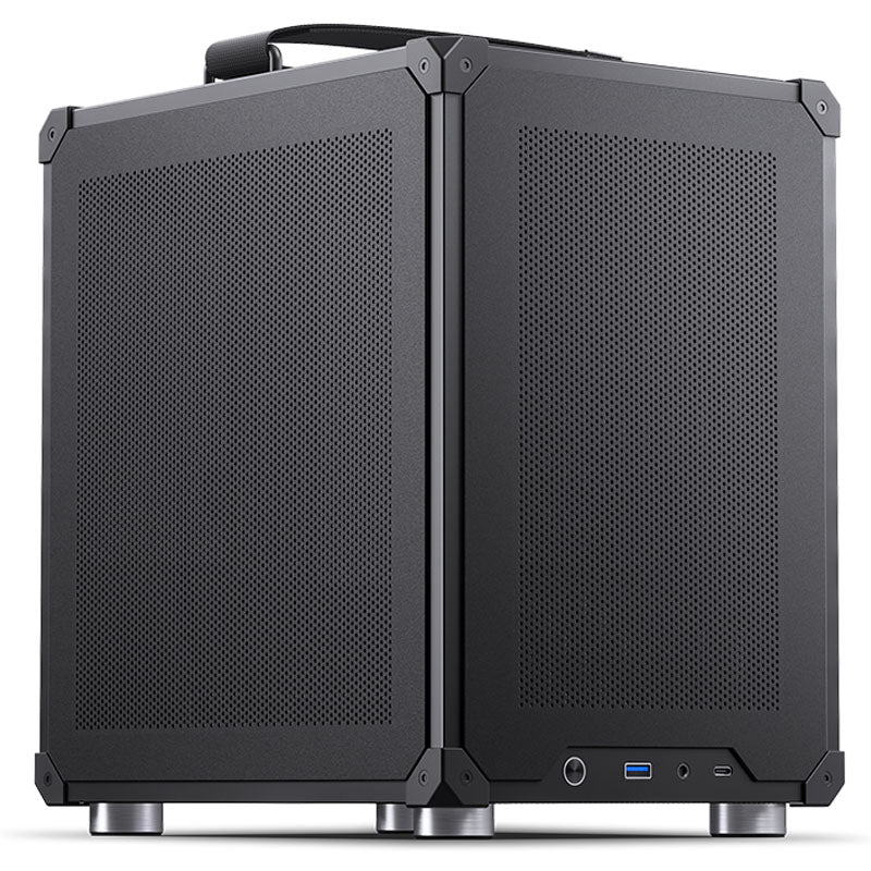 Jonsbo C6 PC-Gehäuse, Mini-Tower, Micro-ATX, mit Tragegriff - schwarz