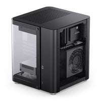 Jonsbo TK-1 Micro ATX Mini Tower Black with Tempered Glass Side Panel and USB 3.2 Gen 2 Type-C, USB 3.2 Gen 1 Type-A