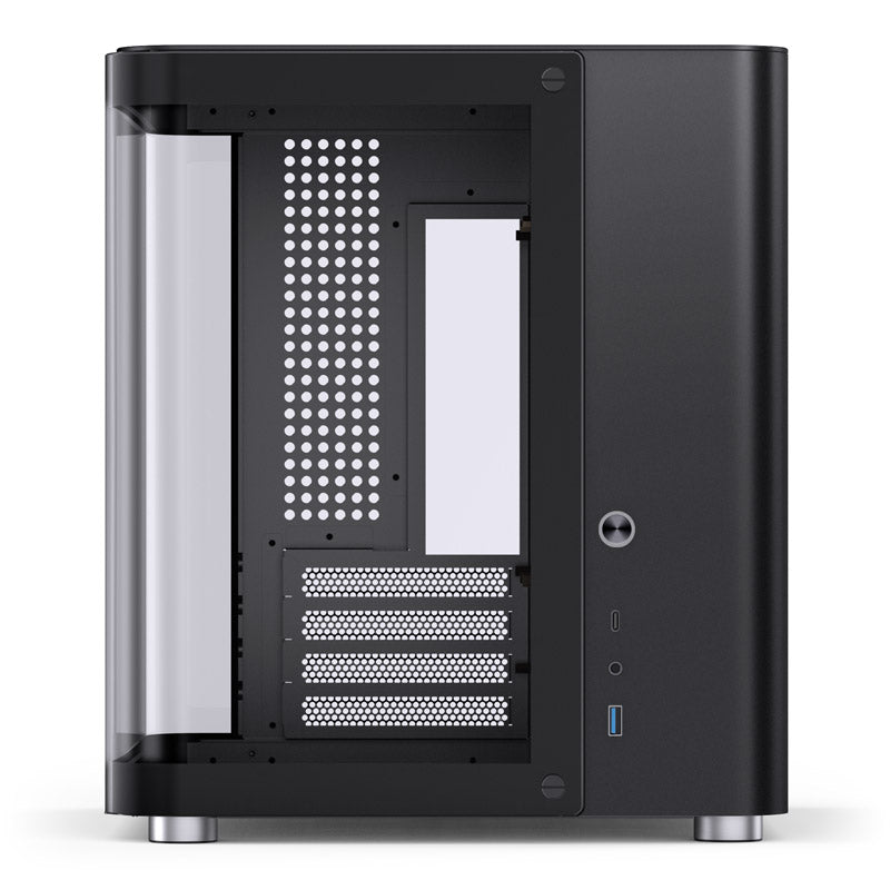 Jonsbo TK-1 Micro ATX Mini Tower Black with Tempered Glass Side Panel and USB 3.2 Gen 2 Type-C, USB 3.2 Gen 1 Type-A