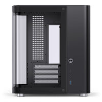 Jonsbo TK-1 Micro ATX Mini Tower Black with Tempered Glass Side Panel and USB 3.2 Gen 2 Type-C, USB 3.2 Gen 1 Type-A