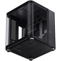 Jonsbo TK-1 Micro ATX Mini Tower Black with Tempered Glass Side Panel and USB 3.2 Gen 2 Type-C, USB 3.2 Gen 1 Type-A