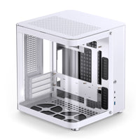 Jonsbo TK-1 Micro ATX Mini Tower White with Tempered Glass Side Panel and USB 3.2 Gen 2 Type-C, USB 3.2 Gen 1 Type-A Front Panel