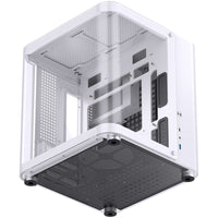 Jonsbo TK-1 Micro ATX Mini Tower White with Tempered Glass Side Panel and USB 3.2 Gen 2 Type-C, USB 3.2 Gen 1 Type-A Front Panel