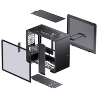 Jonsbo U4 Mini Micro ATX Desktop Black with Tempered Glass Side Panel and USB 3.2 Gen 2 Type-C / USB 3.2 Gen 1 Type-A
