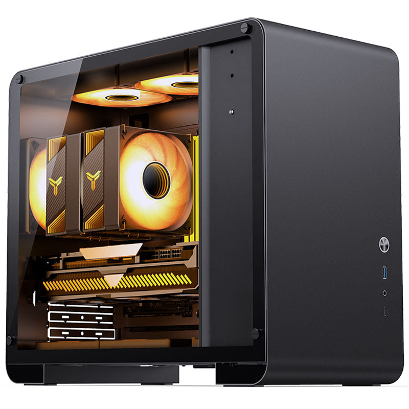 Jonsbo U4 Mini Micro ATX Desktop Black with Tempered Glass Side Panel and USB 3.2 Gen 2 Type-C / USB 3.2 Gen 1 Type-A