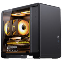 Jonsbo U4 Mini Micro ATX Desktop Black with Tempered Glass Side Panel and USB 3.2 Gen 2 Type-C / USB 3.2 Gen 1 Type-A