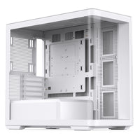 Jonsbo D300 Micro ATX Mid Tower White with Tempered Glass Side Panel and USB 3.2 Gen 2 Type-C, USB 3.2 Gen 1 Type-A