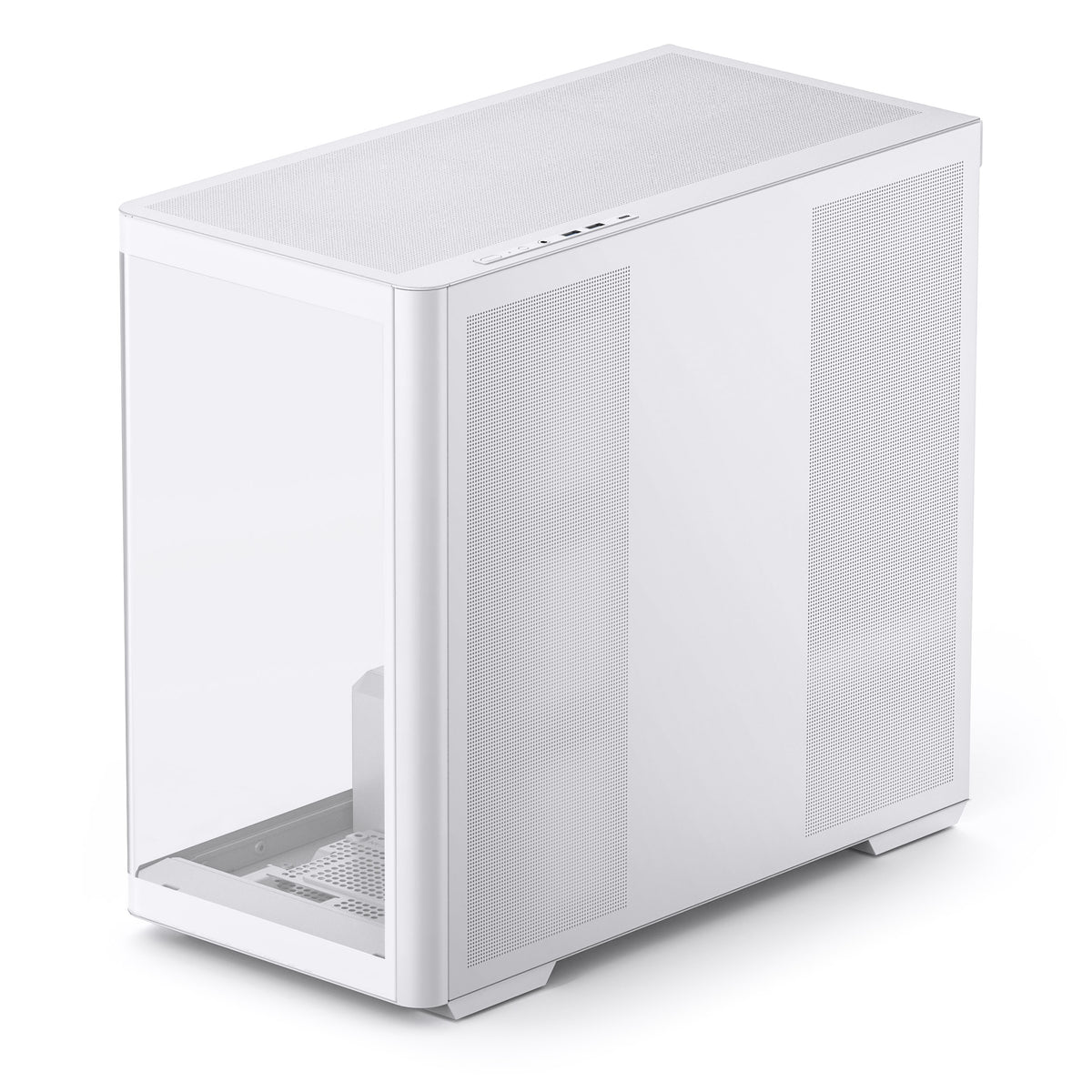 Jonsbo D300 Micro ATX Mid Tower White with Tempered Glass Side Panel and USB 3.2 Gen 2 Type-C, USB 3.2 Gen 1 Type-A