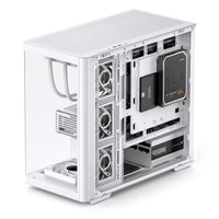 Jonsbo D300 Micro ATX Mid Tower White with Tempered Glass Side Panel and USB 3.2 Gen 2 Type-C, USB 3.2 Gen 1 Type-A
