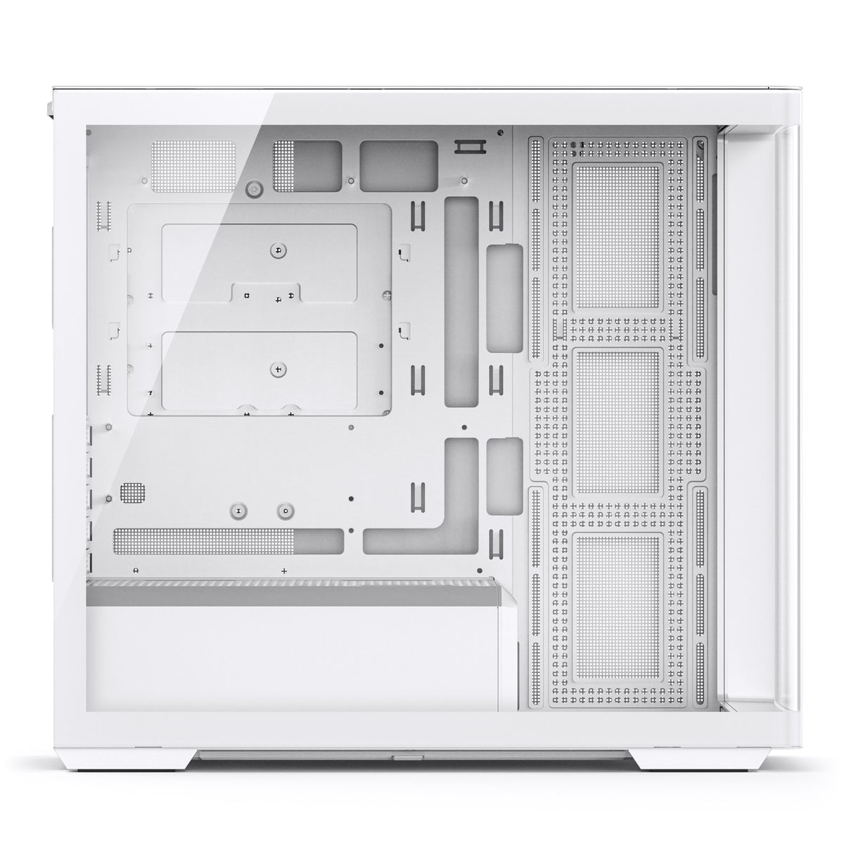 Jonsbo D300 Micro ATX Mid Tower White with Tempered Glass Side Panel and USB 3.2 Gen 2 Type-C, USB 3.2 Gen 1 Type-A