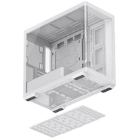 Jonsbo D300 Micro ATX Mid Tower White with Tempered Glass Side Panel and USB 3.2 Gen 2 Type-C, USB 3.2 Gen 1 Type-A