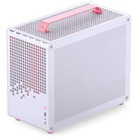 Jonsplus Z20 Micro-ATX Gehäuse, mit Tragegriff - weiß/pink