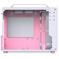 Jonsplus Z20 Micro-ATX Gehäuse, mit Tragegriff - weiß/pink