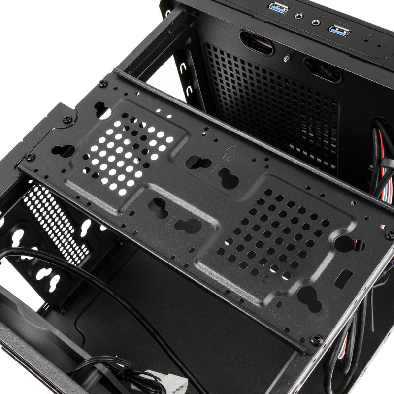 KOLINK Satellite MicroATX Desktop Noir Panneau Latéral en Mesh