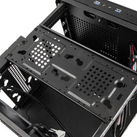 KOLINK Satellite MicroATX Desktop Noir Panneau Latéral en Mesh