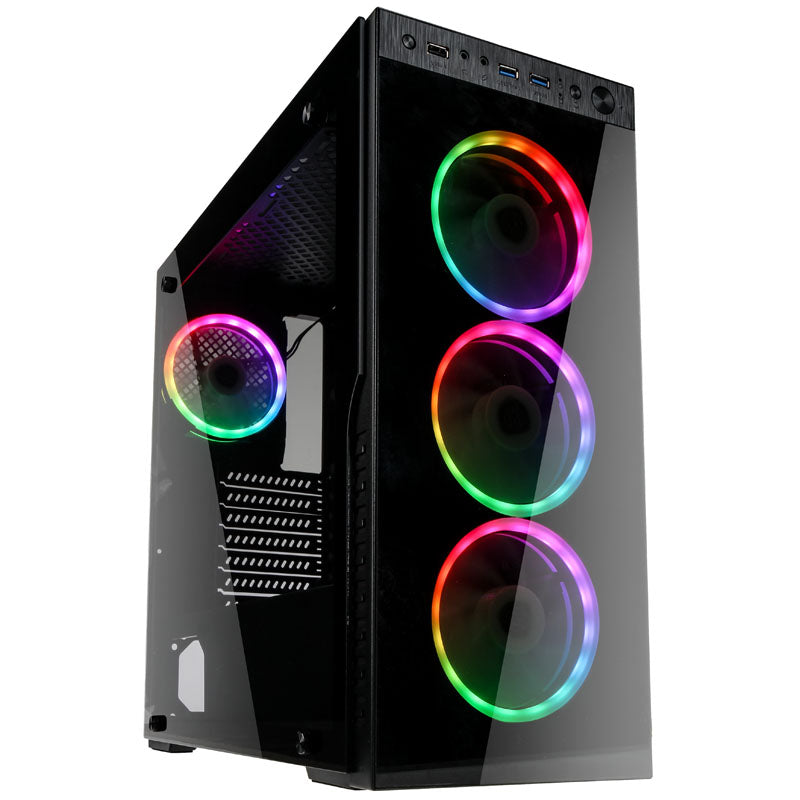 Kolink Horizon RGB Midi-Tower, Tempered Glass - schwarz