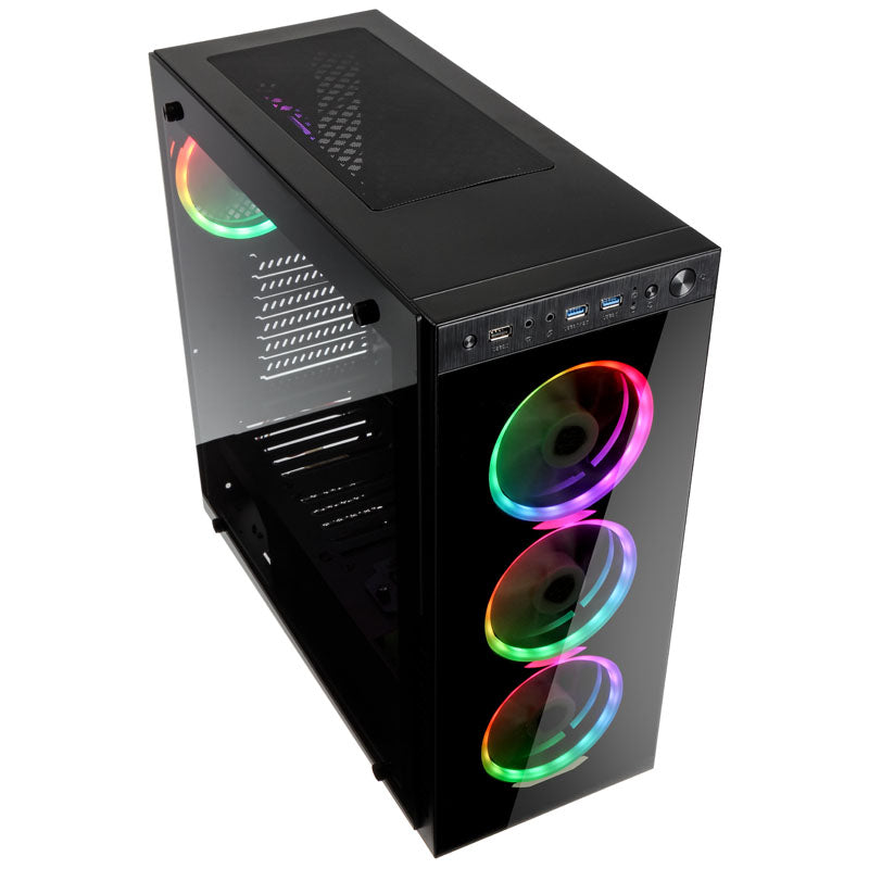 KOLINK Horizon ATX Mid Tower Black Tempered Glass