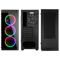 KOLINK Horizon ATX Mid Tower Black Tempered Glass