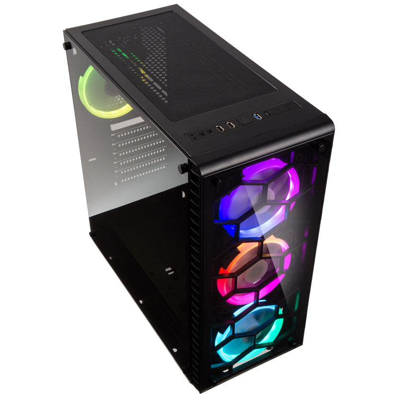 Kolink Observatory RGB Midi-Tower, Tempered Glass - schwarz Window
