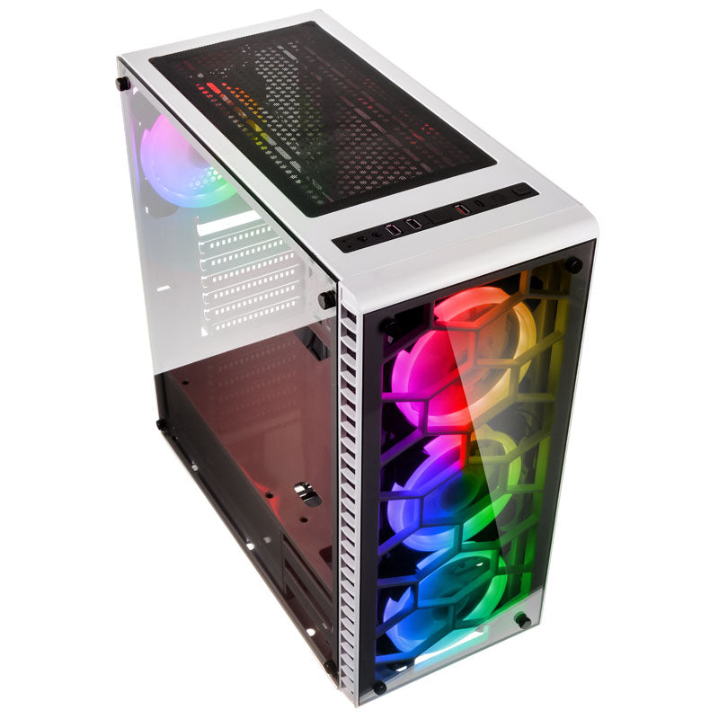 Kolink Observatory RGB Midi-Tower, Tempered Glass - weiß Window
