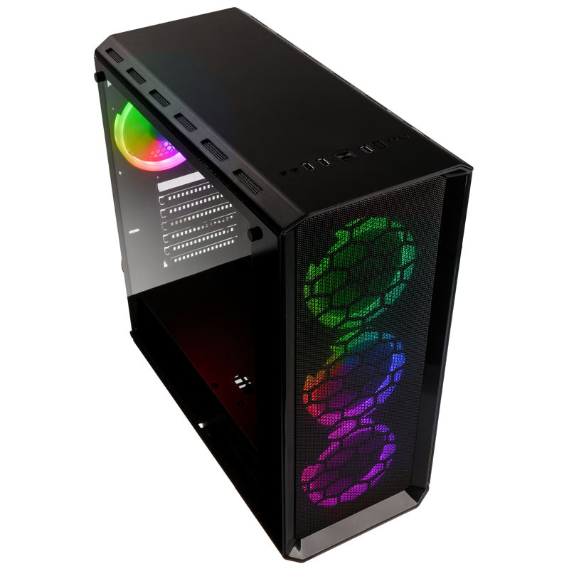Kolink Levante Midi-Tower, Tempered Glass - schwarz