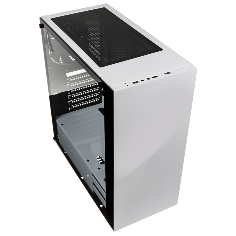 Kolink Stronghold Midi-Tower, Tempered Glass - weiß