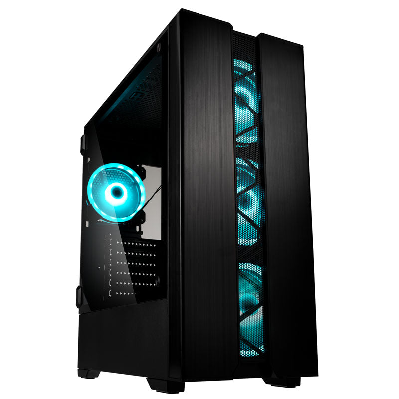 Kolink Phalanx RGB Midi-Tower, Tempered Glass - schwarz
