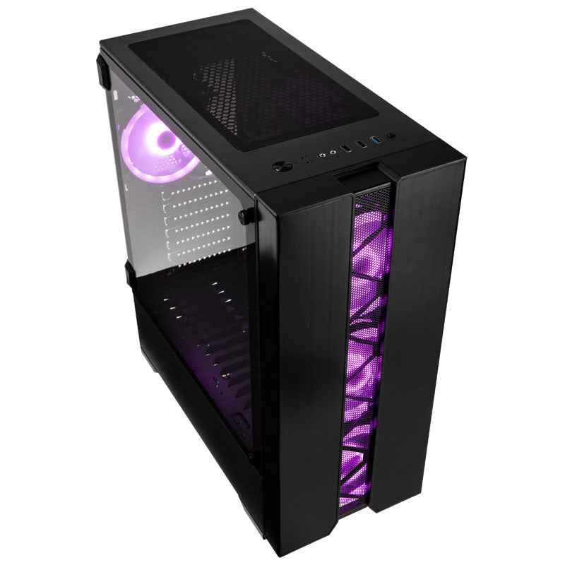 Kolink Phalanx RGB Midi-Tower, Tempered Glass - schwarz