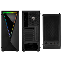 KOLINK VOID RGB ATX Mid Tower Black with Tempered Glass Side Panel and USB 3.2 Gen 1 Type-A / USB 2.0 Type-A