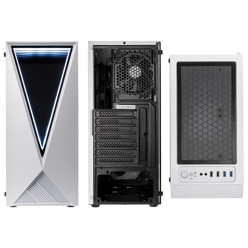 KOLINK Void ATX Mid Tower White / Black Tempered Glass Side Panel