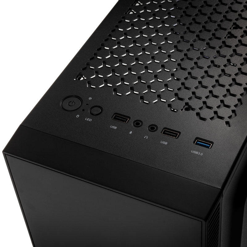 KOLINK Inspire K9 ATX Mid Tower Black Tempered Glass Side Panel, USB 3.2 Gen 1 Type-A, USB 2.0 Type-A