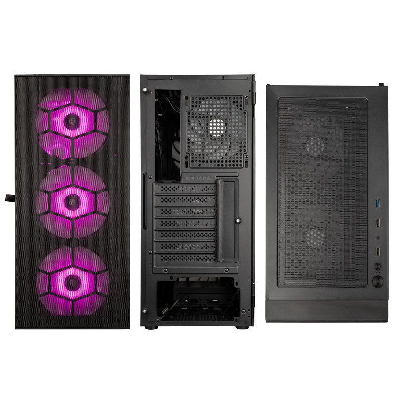 KOLINK Observatory HF Mesh ARGB ATX Mid Tower Black Tempered Glass