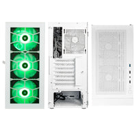 KOLINK Observatory HF ATX Mid Tower Blanc Verre Trempé ARGB