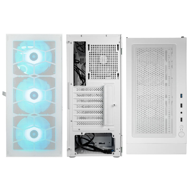 KOLINK Observatory HF Mesh ARGB ATX Mid Tower White Tempered Glass