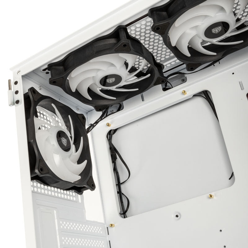 KOLINK Observatory HF Mesh ARGB ATX Mid Tower White Tempered Glass