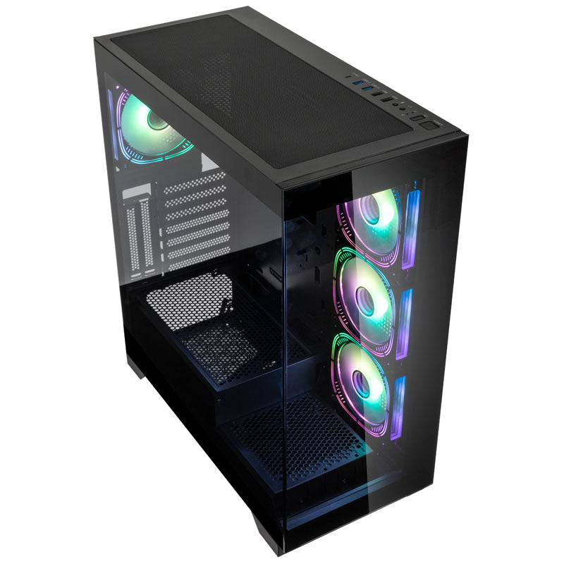 Kolink Unity Peak ARGB Midi-Tower Showcase, Tempered Glass - schwarz