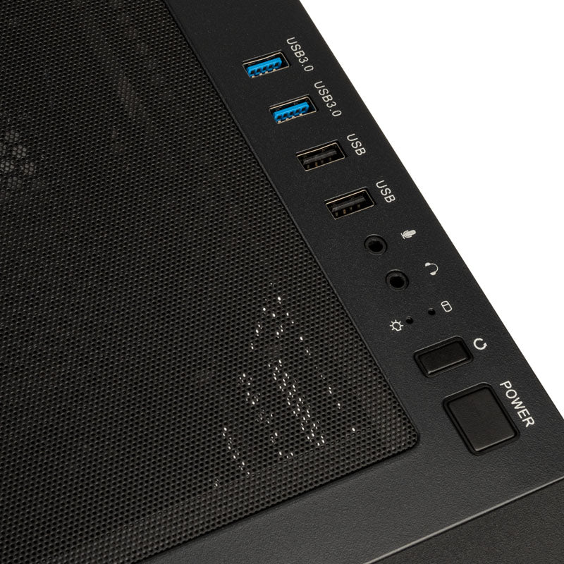 KOLINK Unity Meshbay ARGB ATX Mid Tower Black with Tempered Glass Side Panel and USB 3.2 Gen 1 Type-A, USB 2.0 Type-A