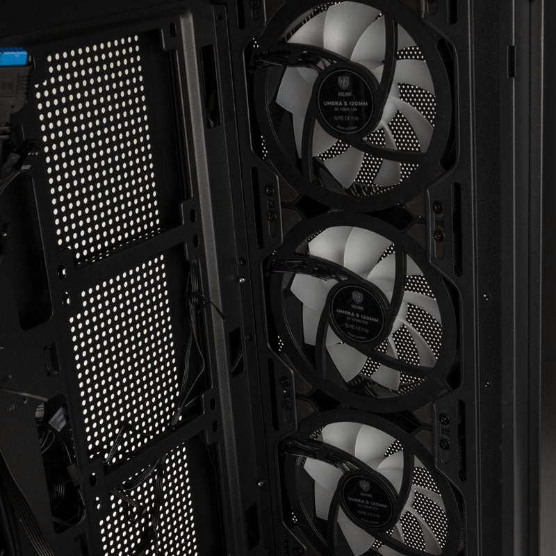 KOLINK Unity Meshbay ARGB ATX Mid Tower Black with Tempered Glass Side Panel and USB 3.2 Gen 1 Type-A, USB 2.0 Type-A