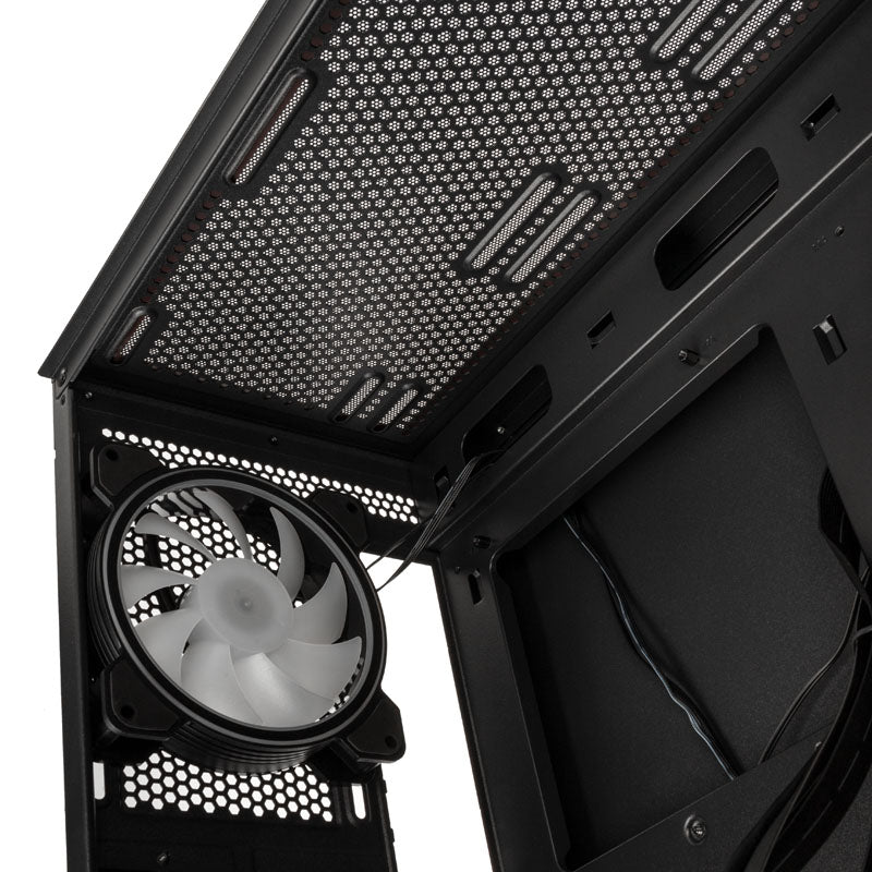 KOLINK Unity Meshbay ARGB ATX Mid Tower Black with Tempered Glass Side Panel and USB 3.2 Gen 1 Type-A, USB 2.0 Type-A
