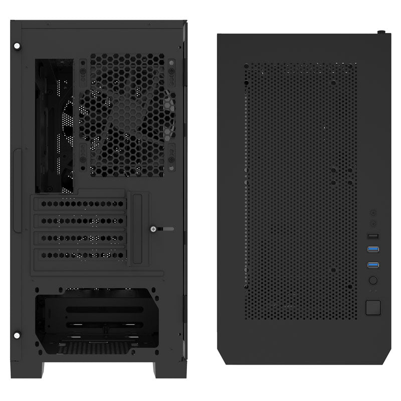 Mini Montech AIR 100 ARGB (schwarz, Tempered Glass)