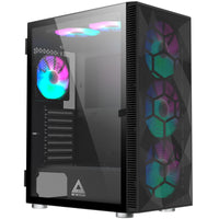 Montech X3 Mesh ATX Mid Tower Black with Mesh, Tempered Glass Side Panel, and USB 3.2 Gen 1 Type-A, USB 2.0 Type-A